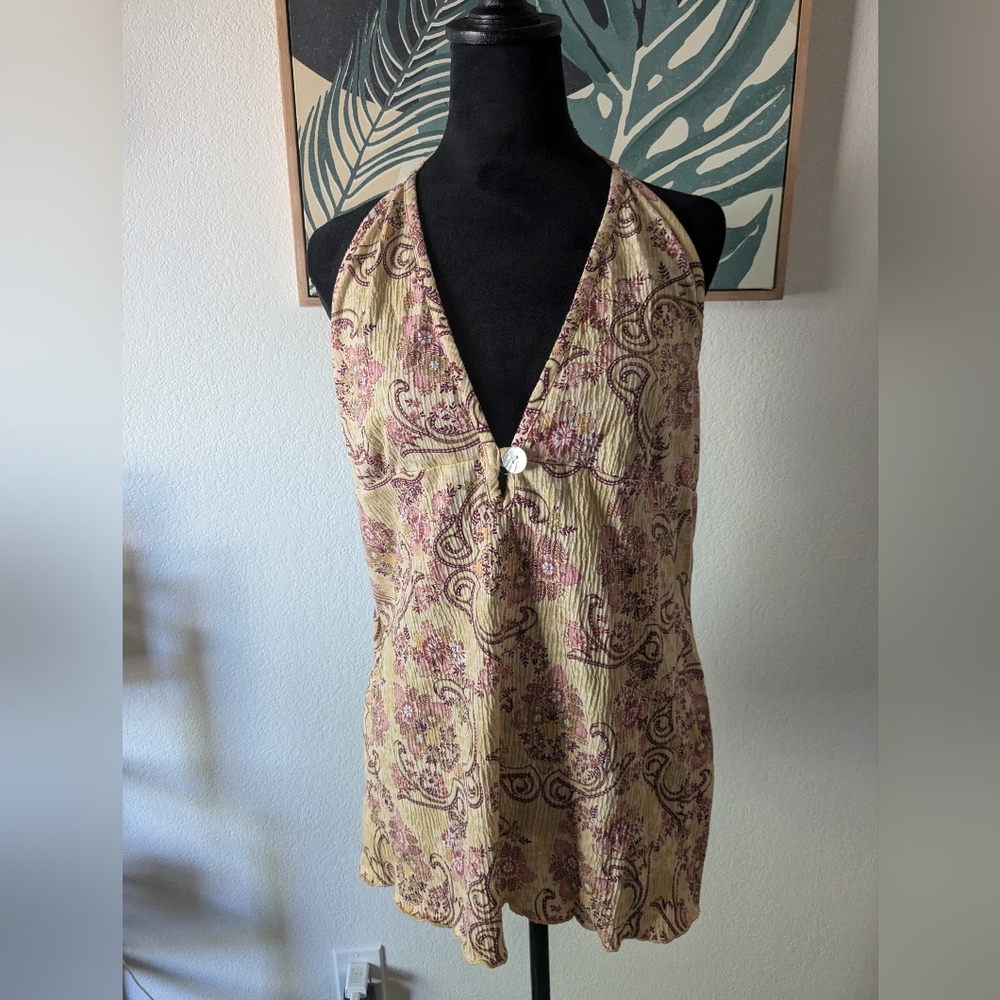 Cato Sized Large Paisley Halter top